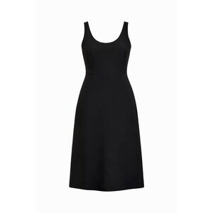 Rachel Roy Black Sleeveless Sheath Dress Size 8 Knee Length Back Zip